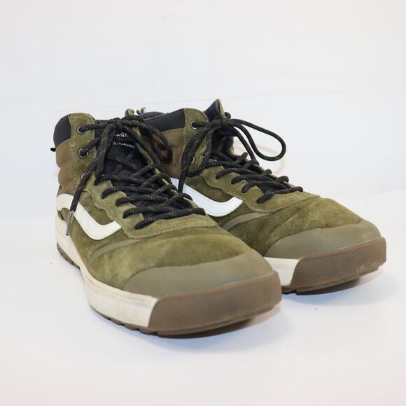 Vans UltraRange EXO Hi Olive Green Suede Sneakers Men’s Size 13 - Picture 1 of 7
